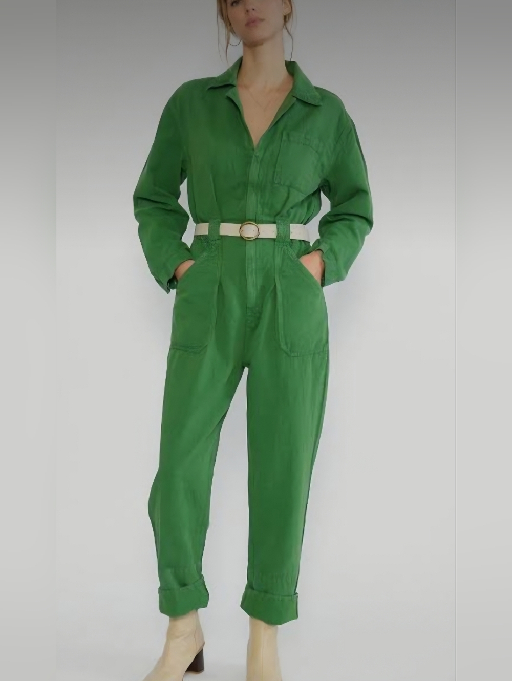 ETICA Kingsley Size X-Small Kelly Green Relaxed Fit Utility Coveralls Jumpsuit
